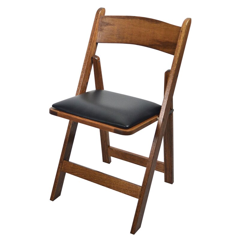 Kestell Furniture Oak Wood Padded Folding Chair & Reviews | Wayfair